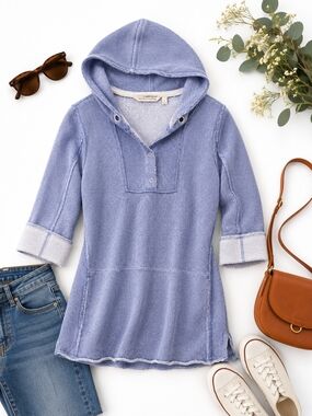 Soft Surroundings Hooded Pullover Sweatshirt